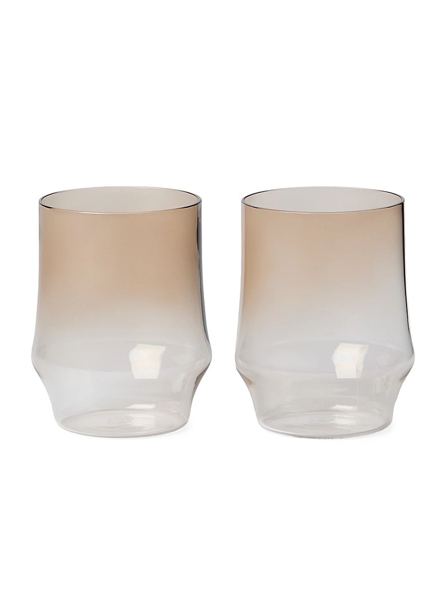Pair of Murano Glass Tumblers - Natural