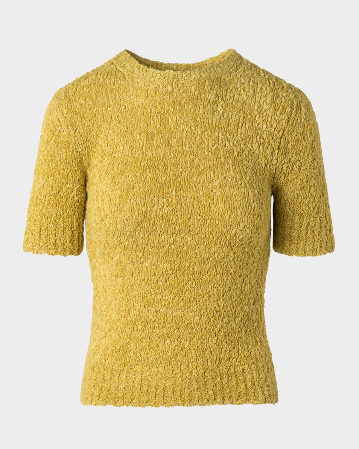 Fitted Boucle Cashmere Sweater