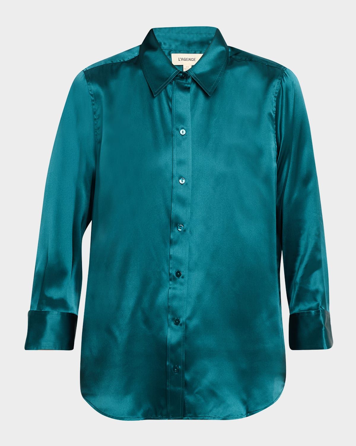 Dani Silk Button-Front Blouse