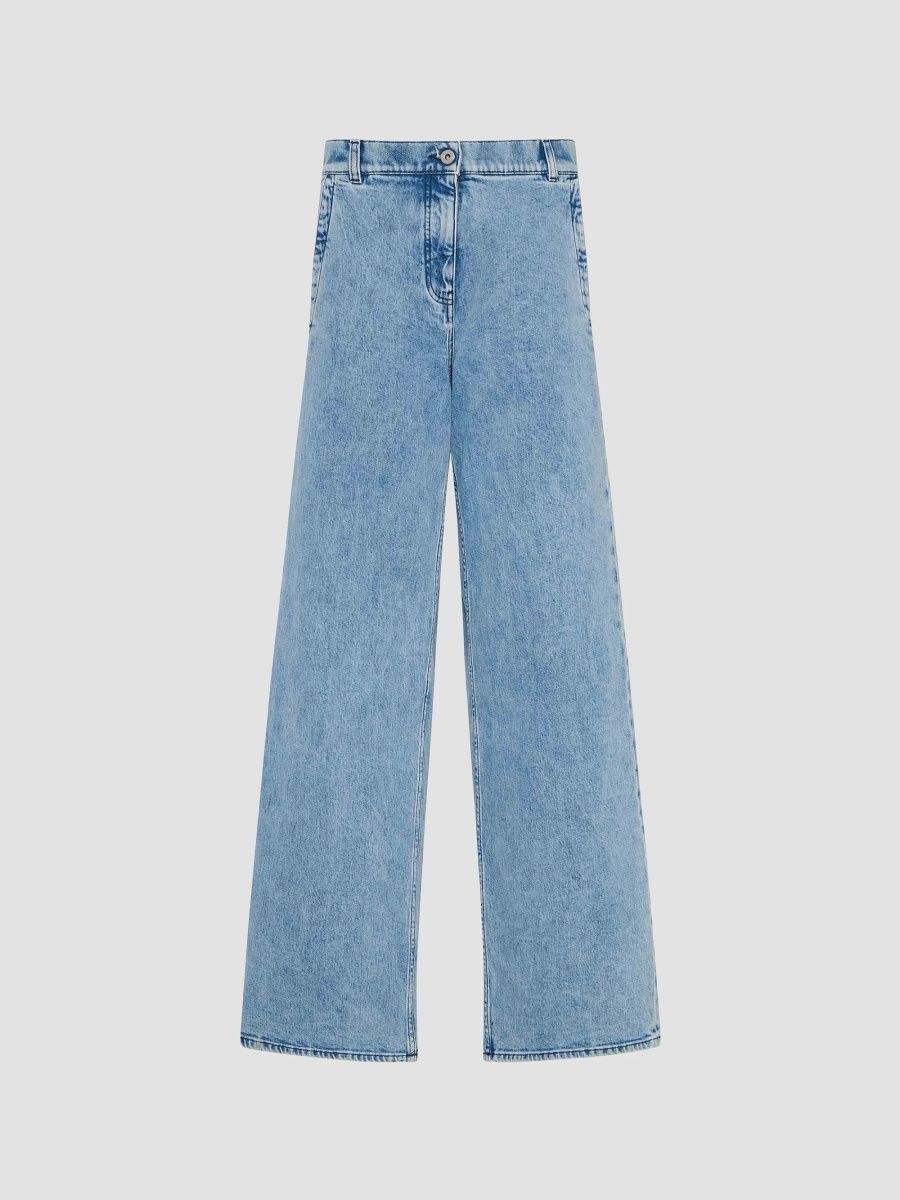 Another Tomorrow Women's Carpenter Denim Jeans - Light Blue Wash - Size 8