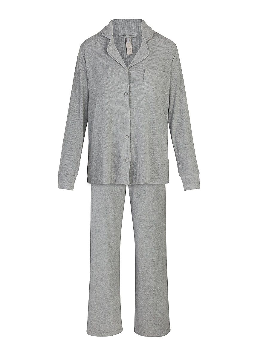 SKIMS Women's Soft Lounge Sleep Set - Heather Gray - Size Large