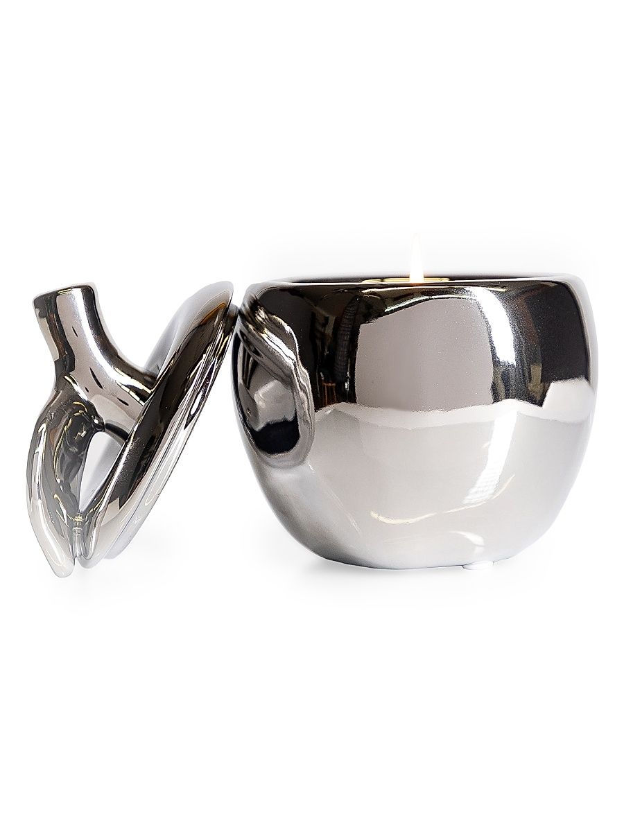 Malus Apple Jasmine Lily Gardens Scented Candle - Silver