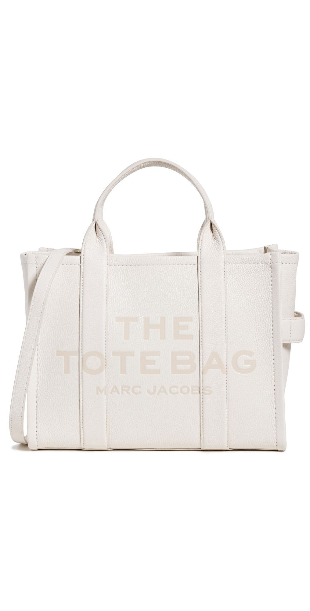Marc Jacobs The Leather Medium Tote Bag Cotton/Silver One Size