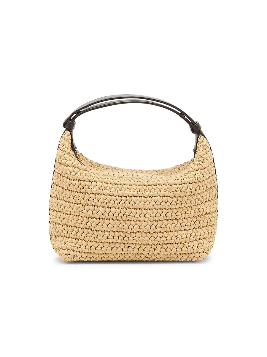 Women's Mini Wallace Raffia Shoulder Bag - Natural Fondant