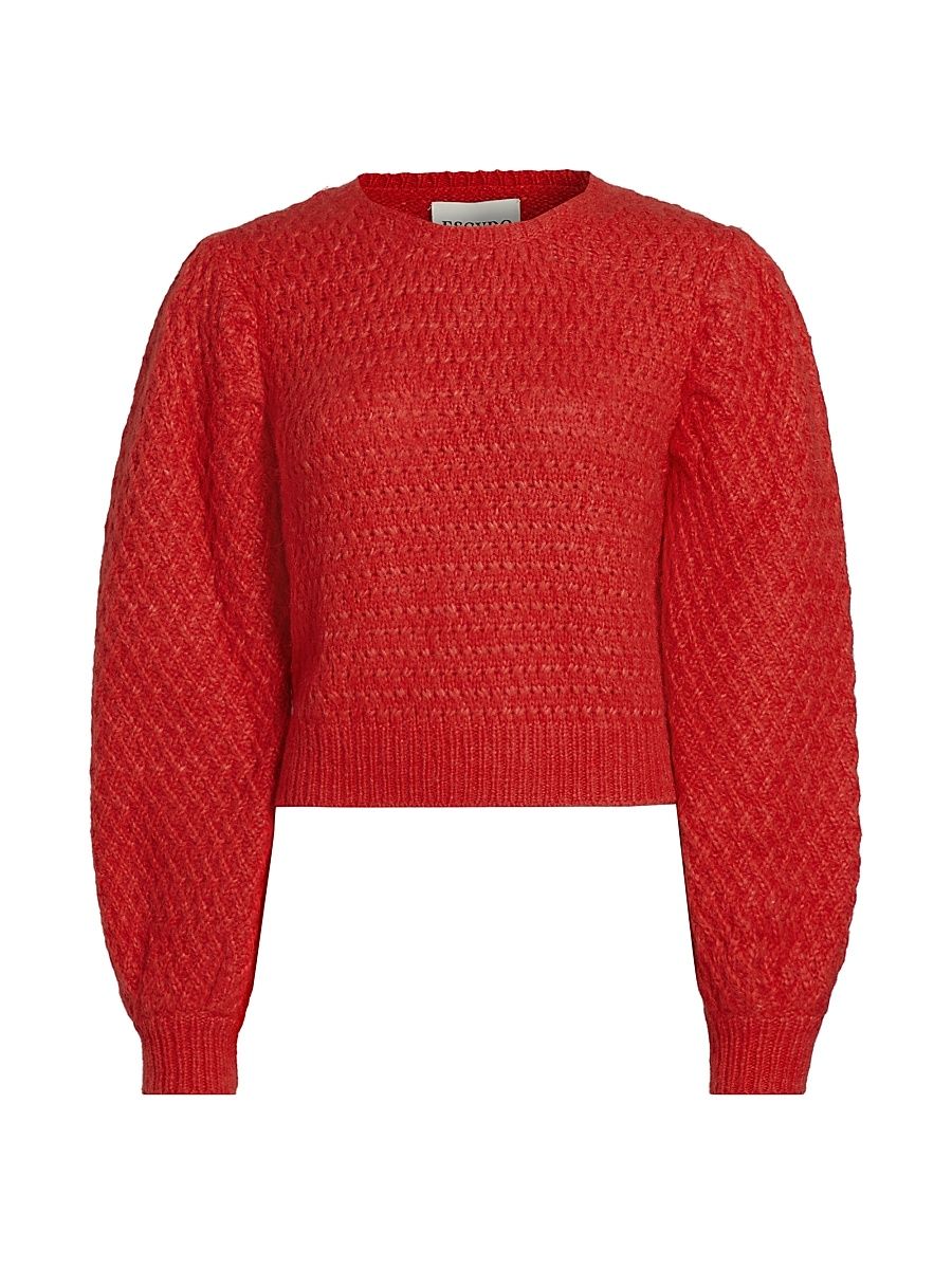 Women's Origen Milagros Alpaca-Wool Sweater - Red - Size Medium
