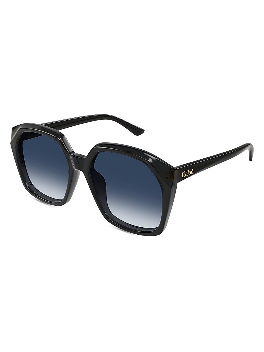 Women's Salomé 57MM Squared Sunglasses - Gradient Blue Black