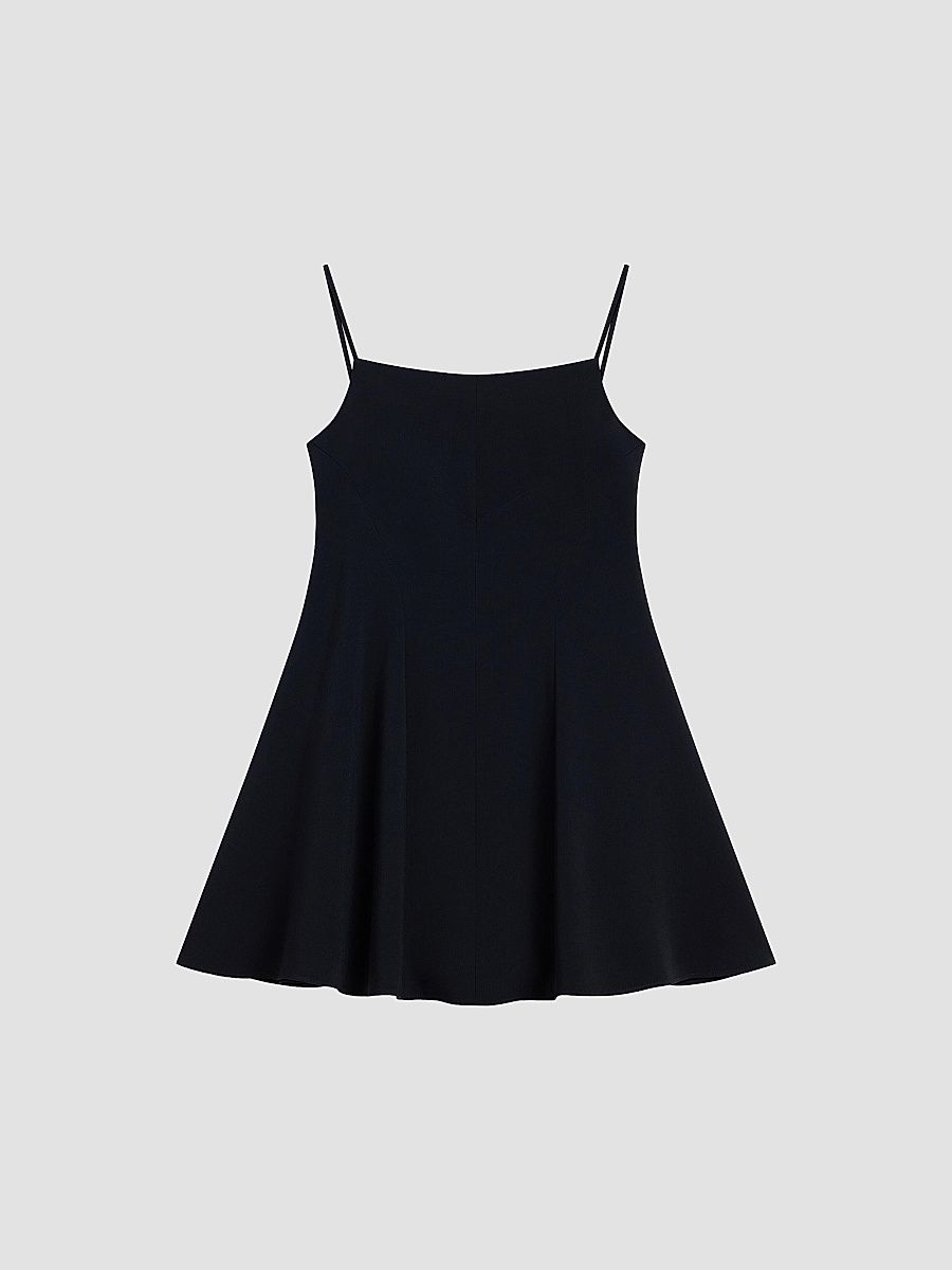 Givenchy Women's Sliced Mini Dress in Crepe Cady - Black - Size 6