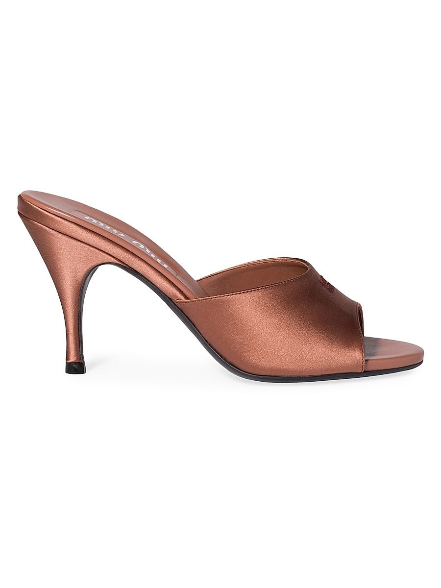 Women's Satin Sandals - Brown - Size 5.5