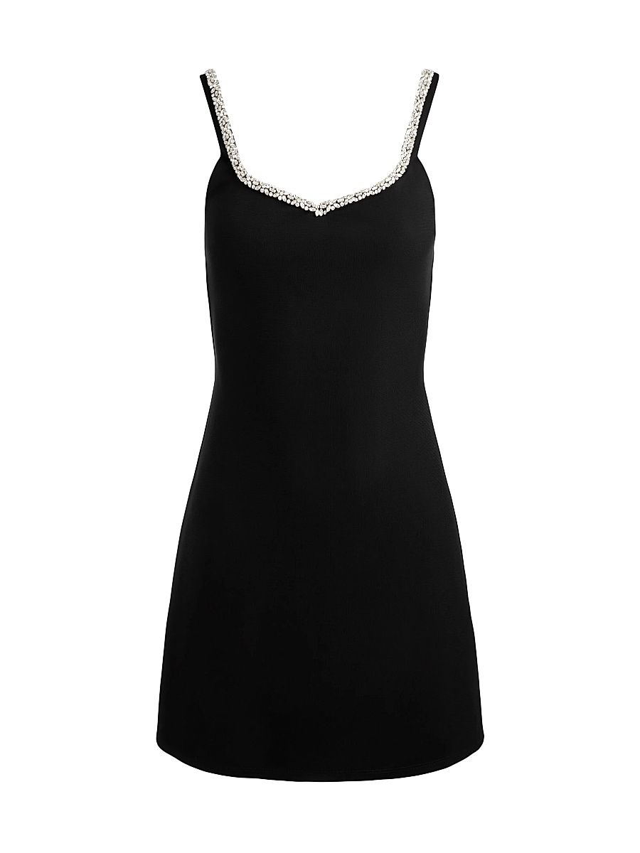 Women's Eve Embellished Sweetheart Minidress - Black - Size 14