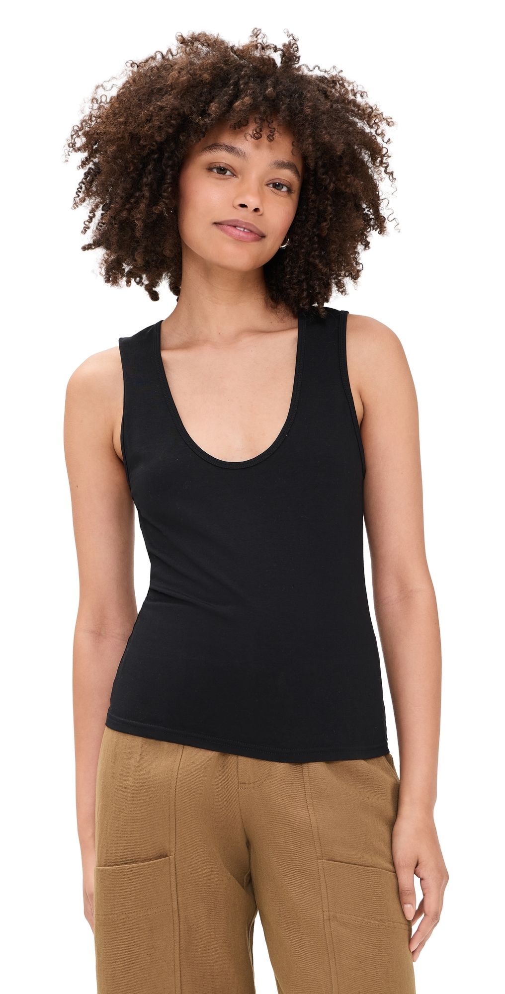 Apiece Apart Uri Low-Cut Tank Top Black XS