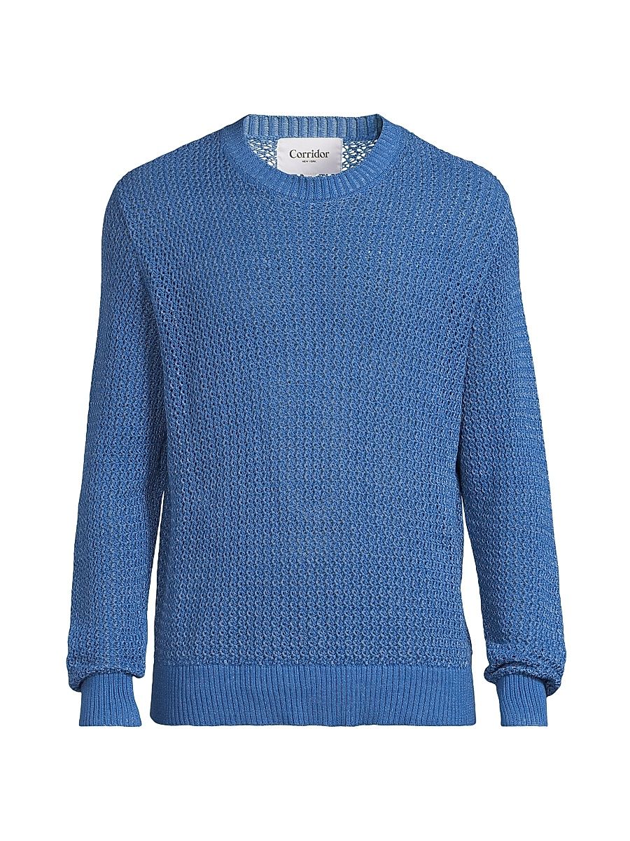 Men's Marled Crewneck Sweater - Blue - Size XL