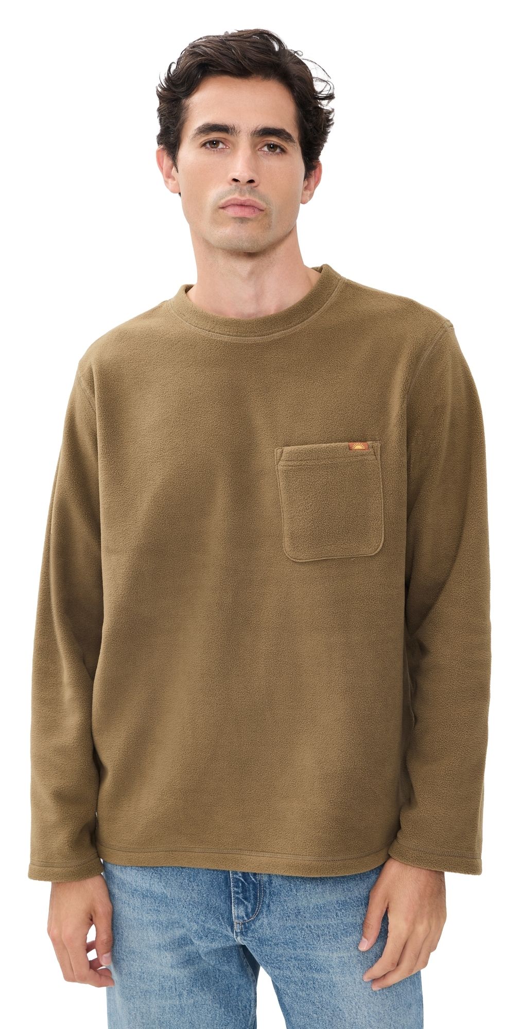 Rhythm Awake Polar Fleece Long Sleeve Camel M
