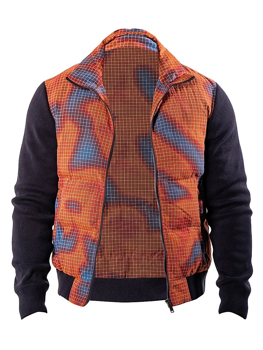 Men's Bomber Jacket - Orange - Size Medium