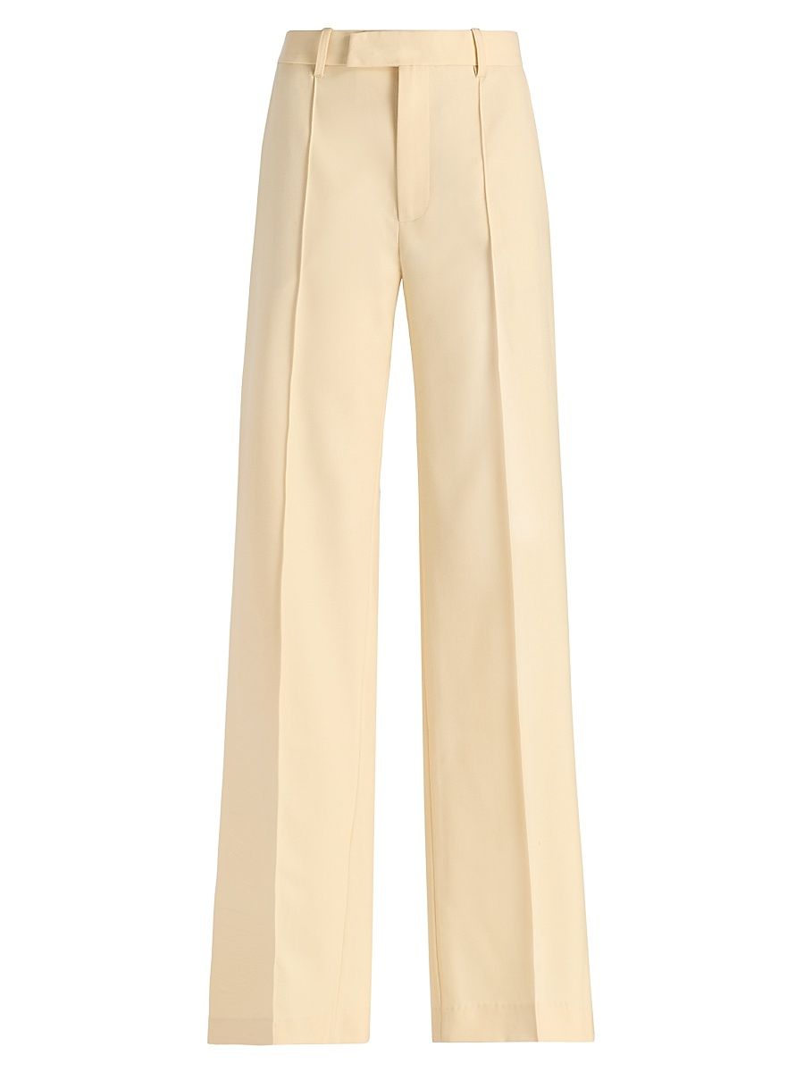 Women's Rowley Wool-Blend High-Rise Pants - Banana - Size Large