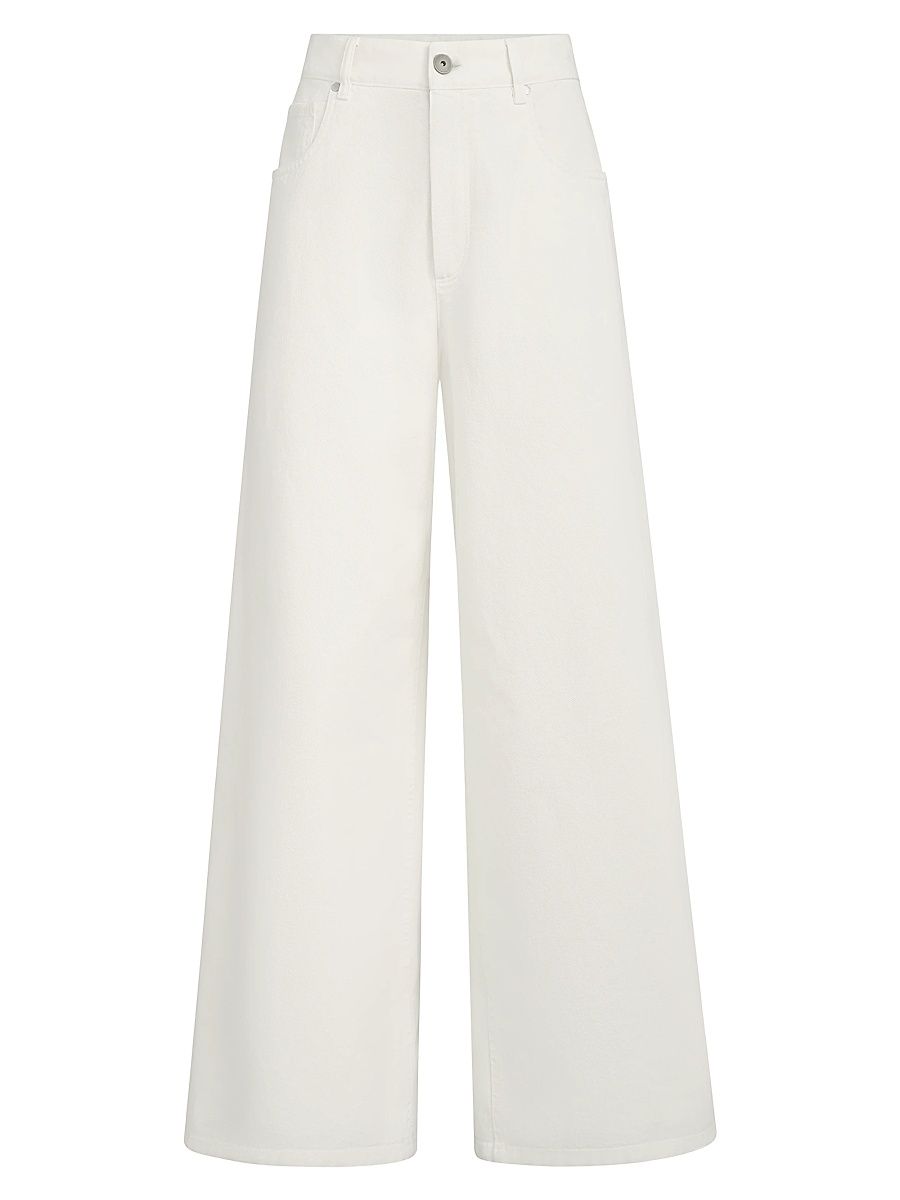 Women's Dyed Denim Relaxed Jeans with Monili - Panama - Size 4