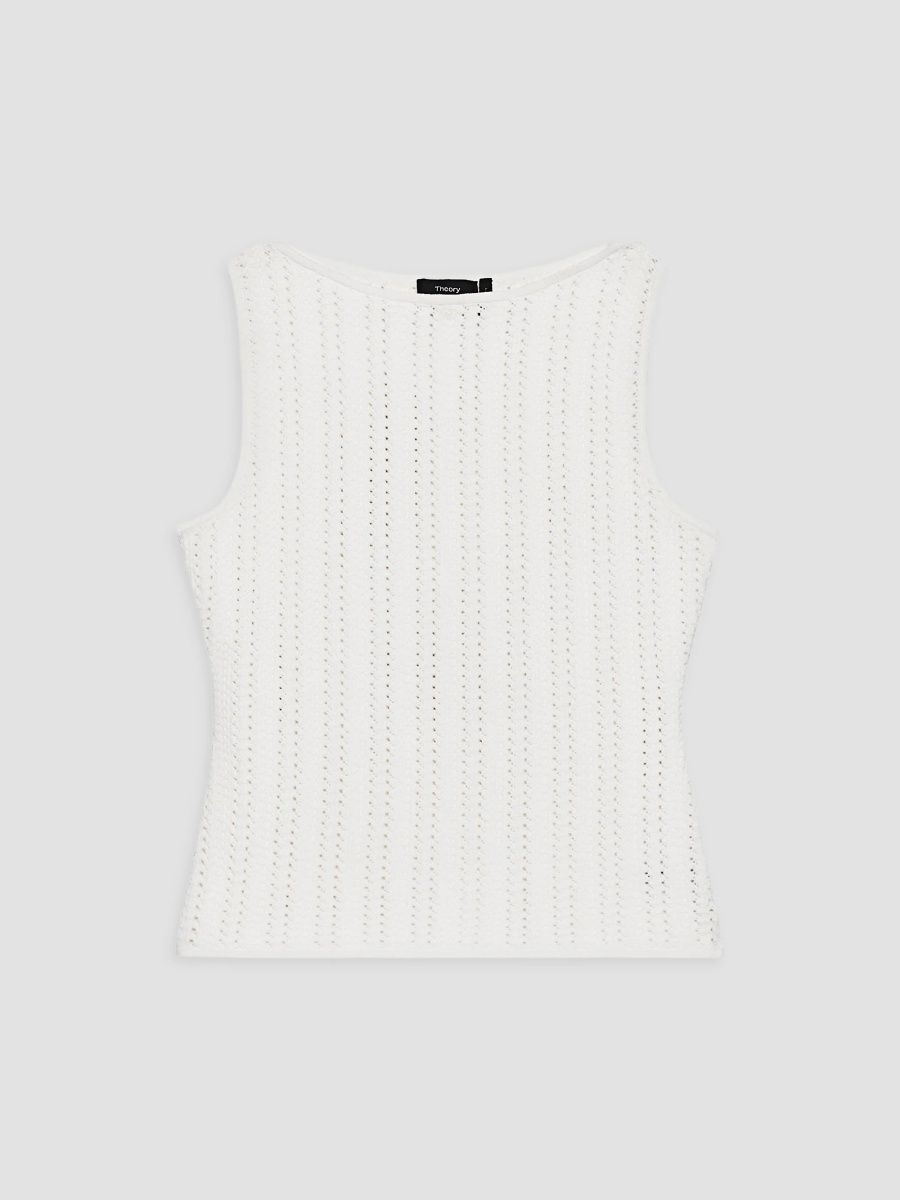 Theory Women's Wooster Crêpe Shell - White - Size XS