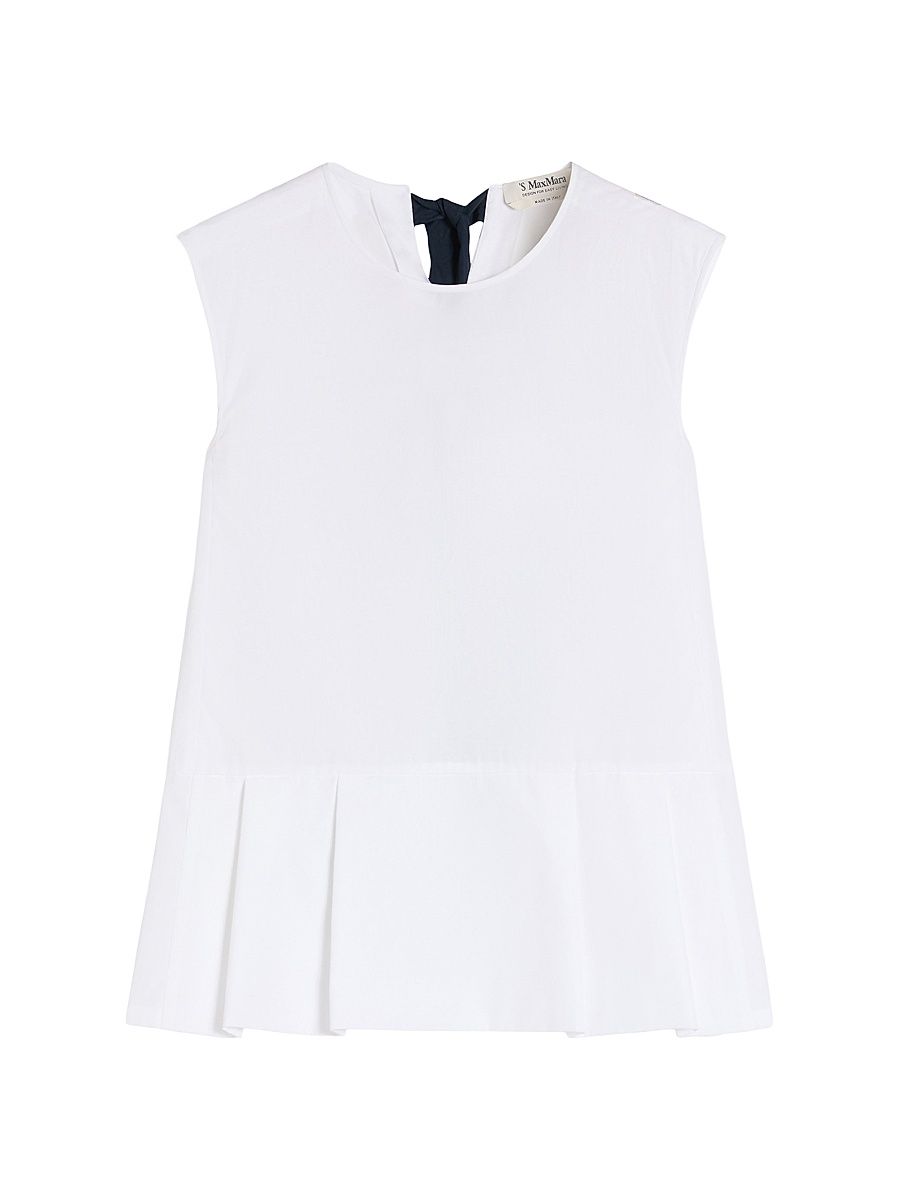 Women's Cotton Poplin Top - White - Size 8
