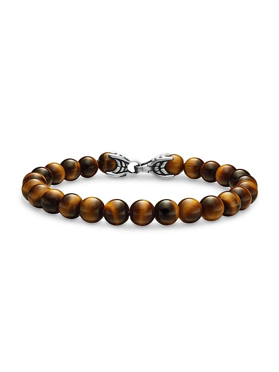 Men's Spiritual Beads Bracelet - Tigers Eye - Size 9