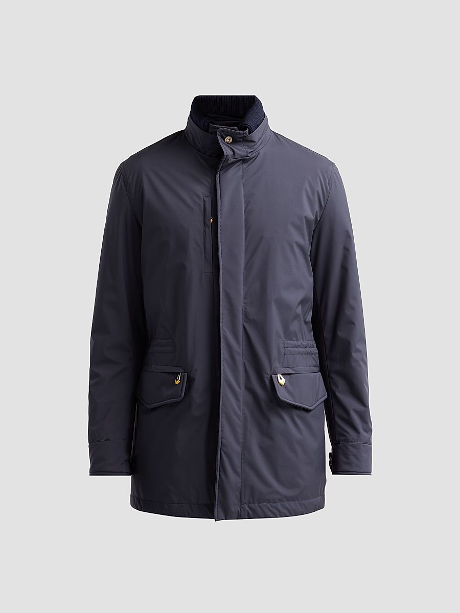 Men's Nylon Safari Coat - Night Blue - Size 40