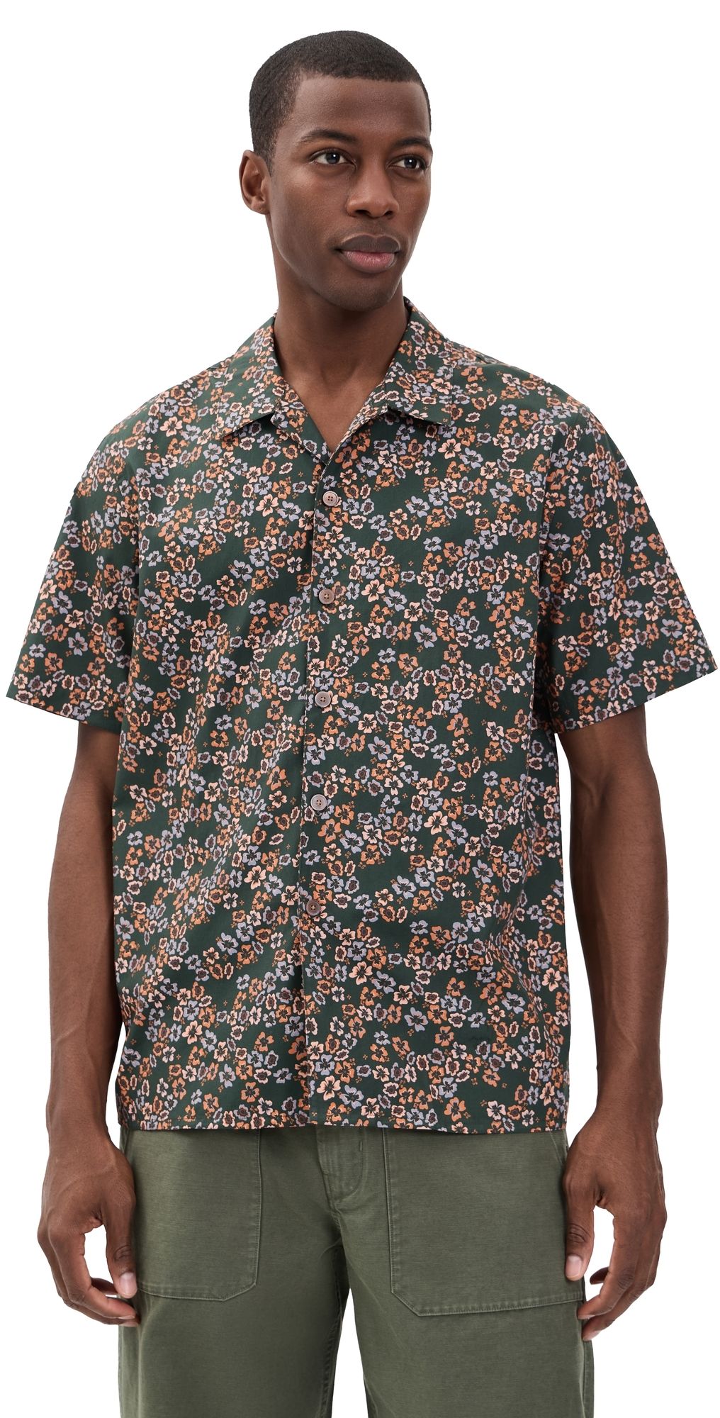 PS Paul Smith Short Sleeve Casual Fit Shirt Bottle Green XXL