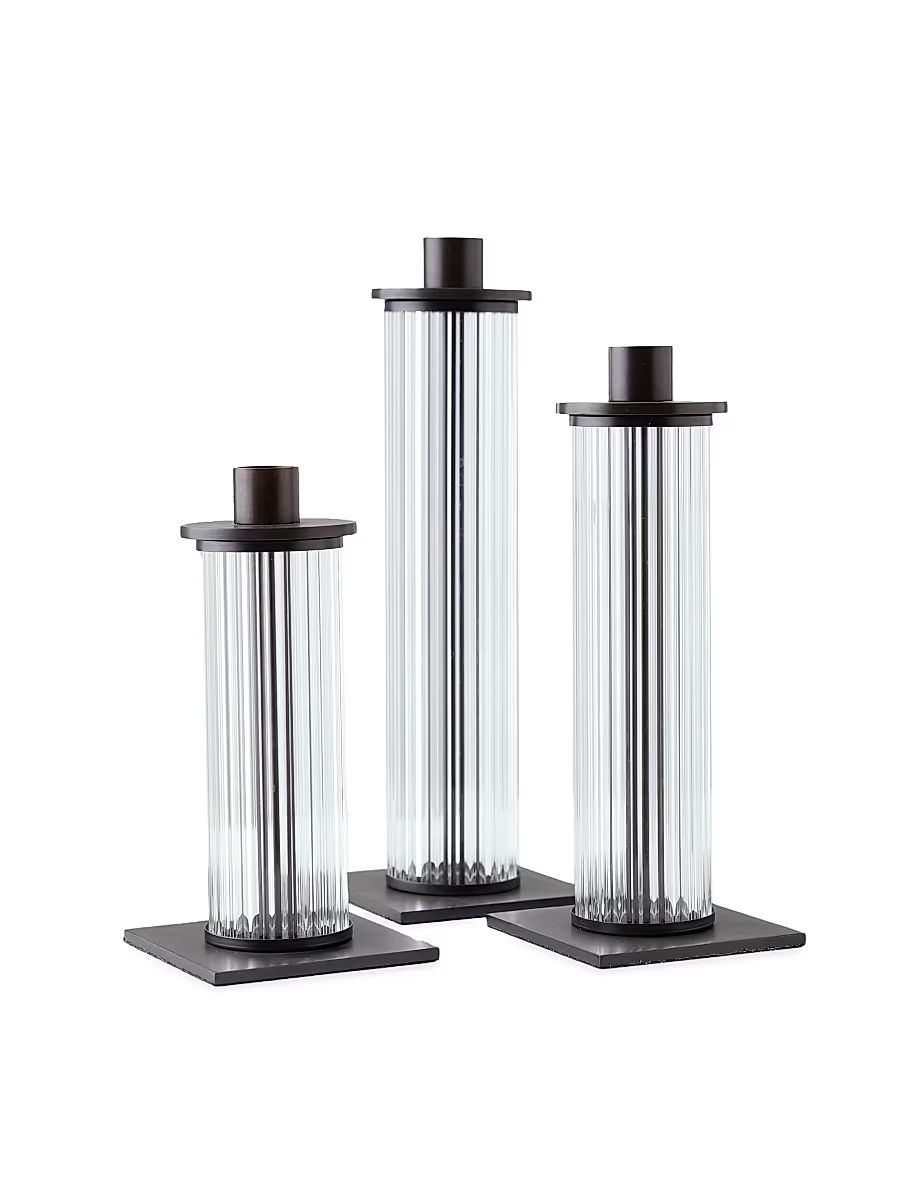 Wimble 3-Piece Candleholder Set - Black