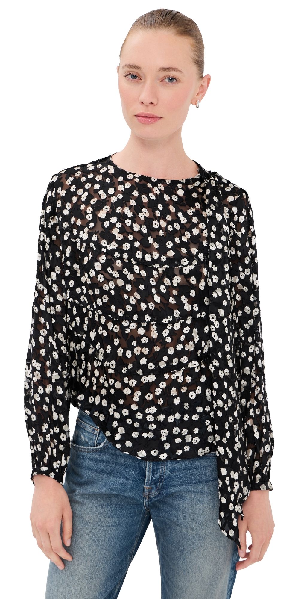 Isabel Marant Firma Top Black/Ecru 42