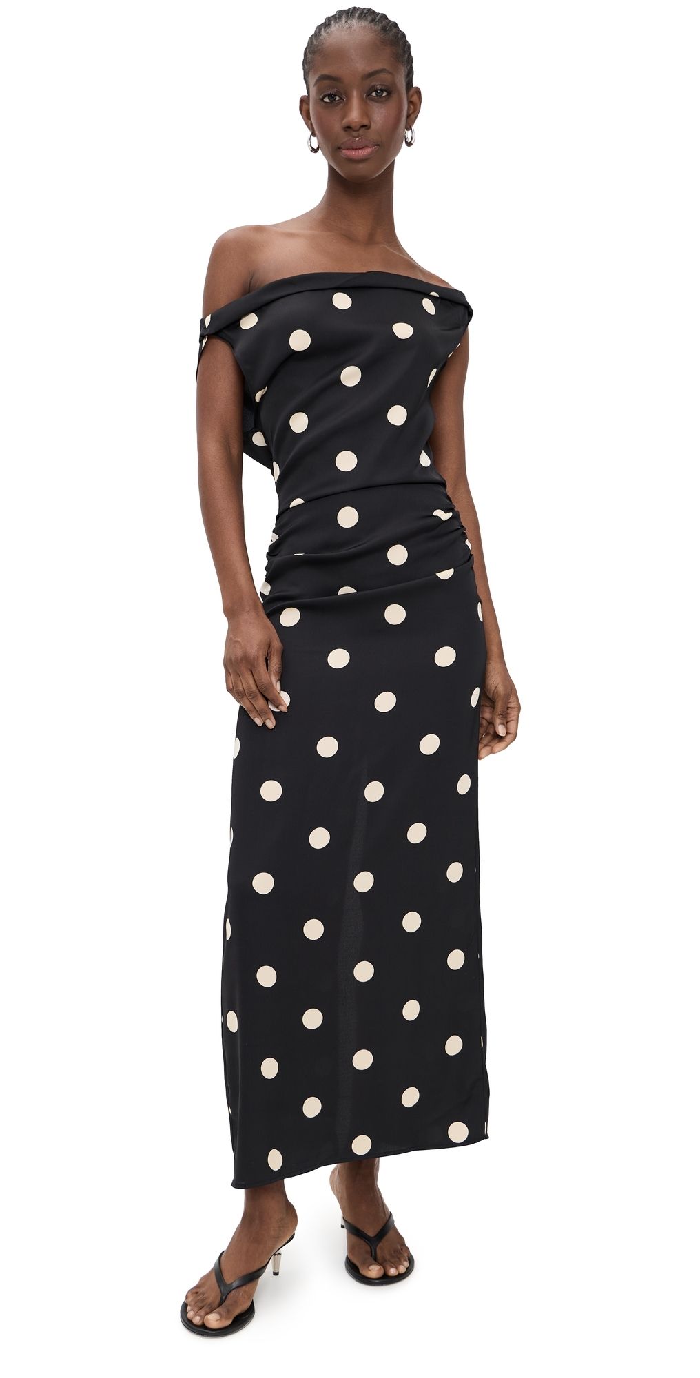 Lioness Sweetheart Maxi Dress NOIR POLKA XS