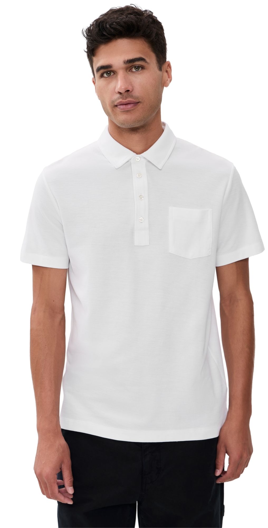 Billy Reid Pensacola Short Sleeve Polo White M