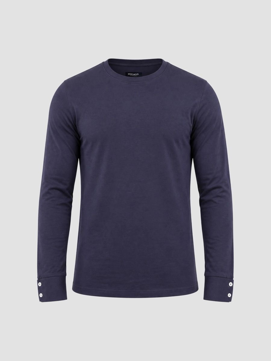 Maceoo Men's Athleisure Long Sleeve T-Shirt - Blue - Size XXXL