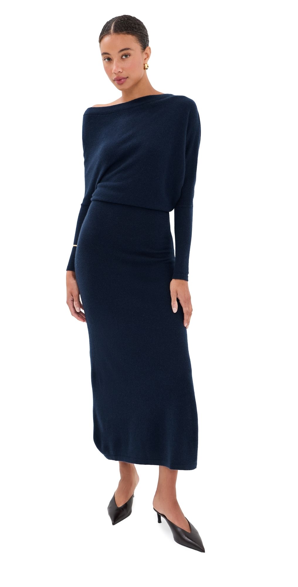 Altuzarra Kasos Cashmere Dress Navy L
