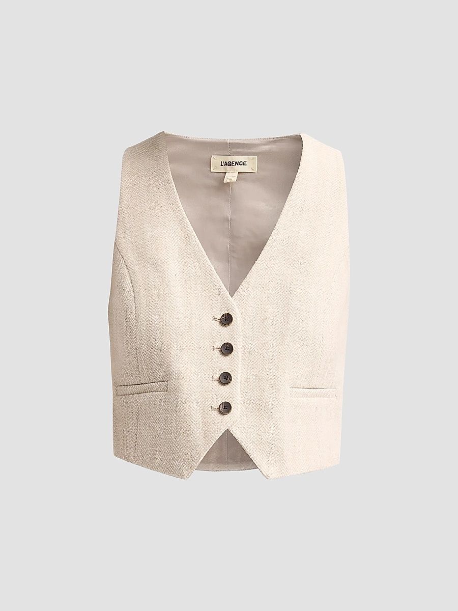 Women's Jianna Short Vest - Cappuccino - Size XL