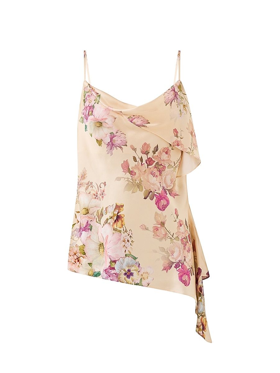 Women's Adorned In Aranjuez Asymmetric Draped Top - Adorned In Aranjuez - Size XS