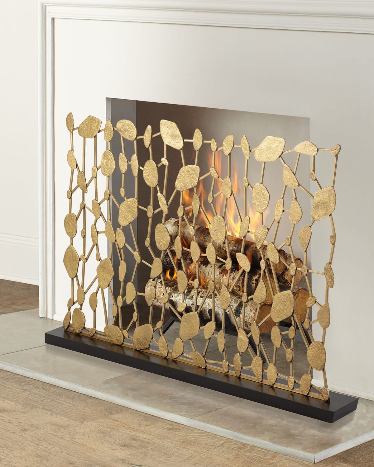 Abstract Sculptural Fireplace Screen