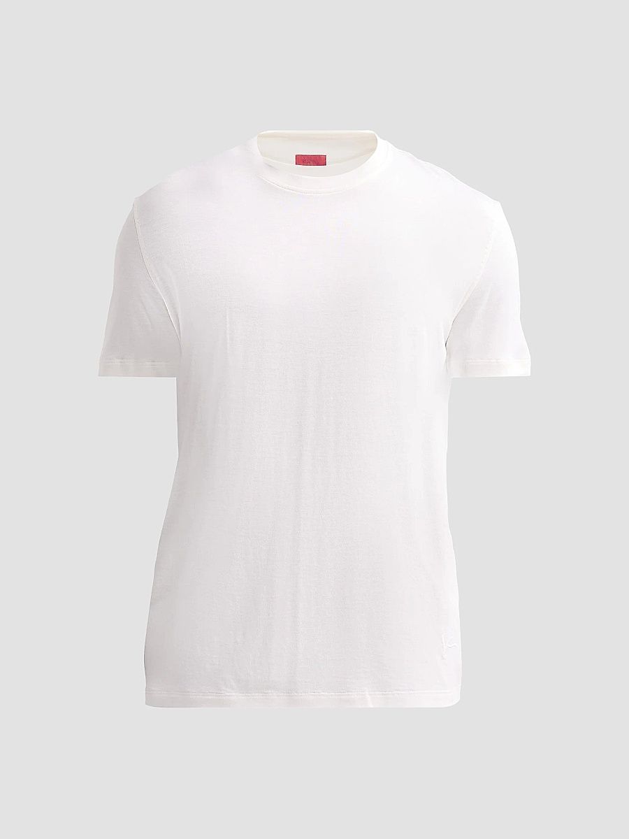 Men's Pelleovo Silk-Cotton Crewneck T-Shirt - Open White - Size XXL
