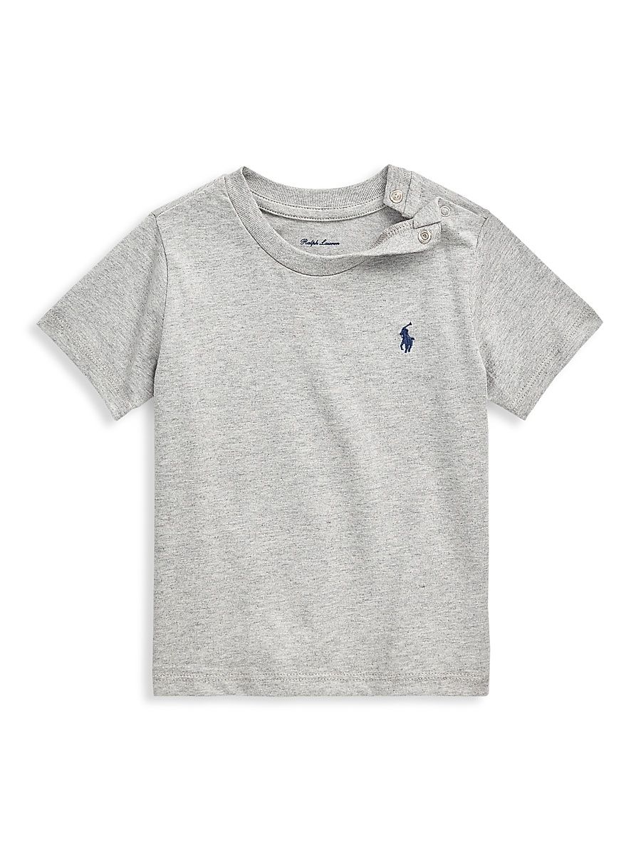 Baby Boy's Cotton Jersey T-Shirt - Heather Grey - Size 9 Months
