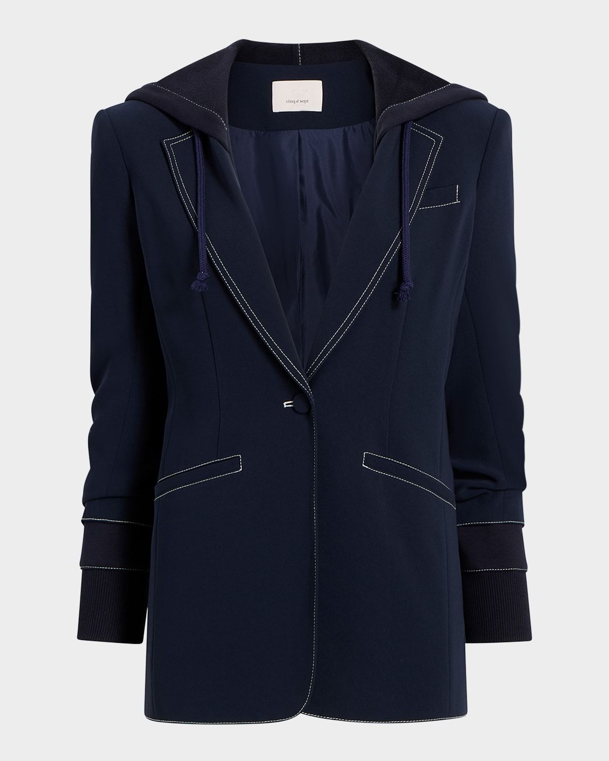 Khloe Hooded Topstitch Blazer