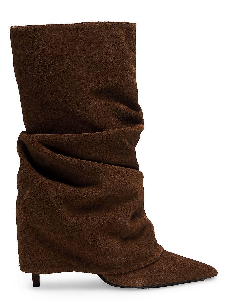 Women's Mikki Suede Cloak Boots - Pecan Brown - Size 9.5