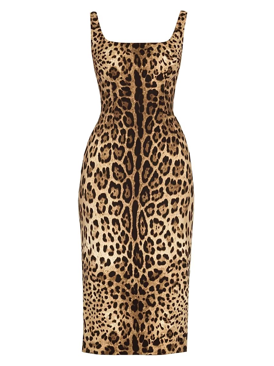 Women's Leopard-Print Sleeveless Dress - Leoprd Prnt - Size 12