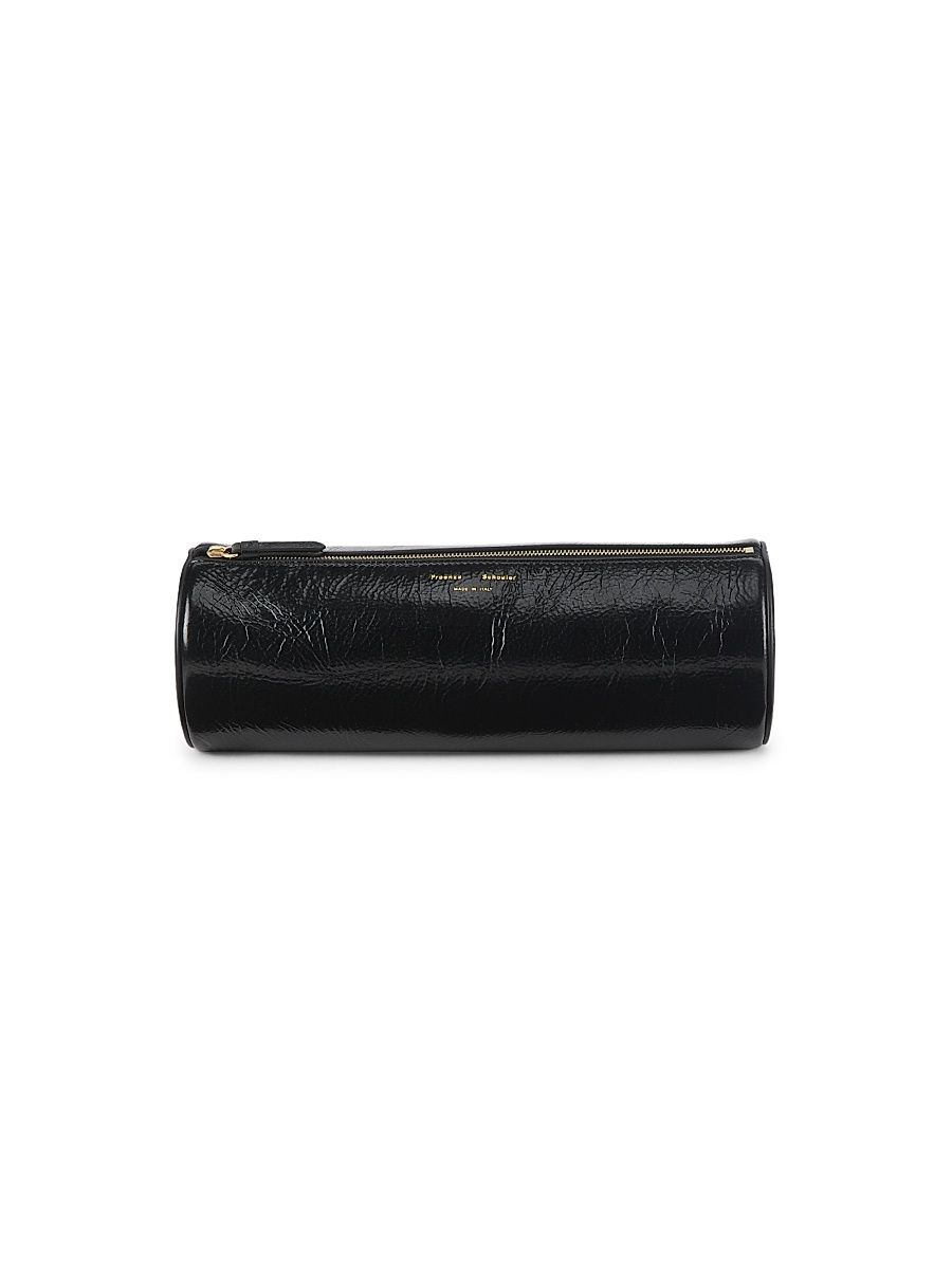 Women's Silo Leather Clutch - Black