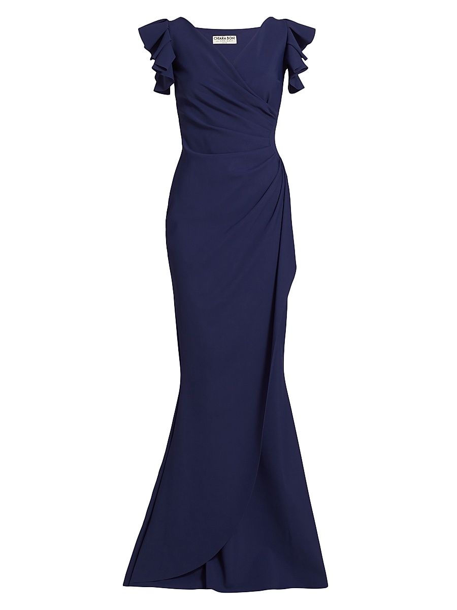 Women's Beaurisse Ruffle Gown - Iris - Size 6
