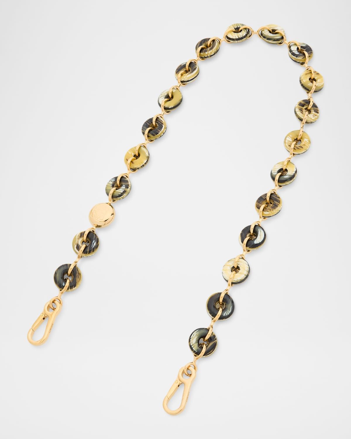 Donut Chain Shoulder Strap in Acetate and Stainless Steel