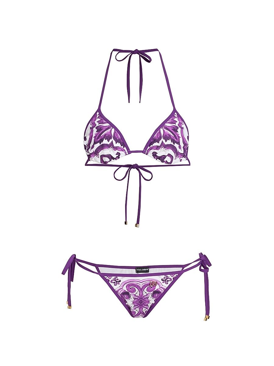 Women's Majolica Triangle Bikini - Mix Maiolica Viola - Size XL