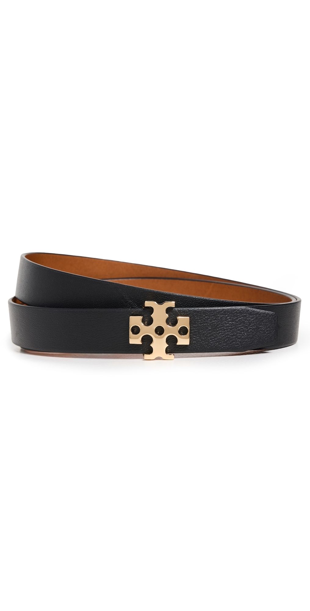 Tory Burch Logo Belt Black L