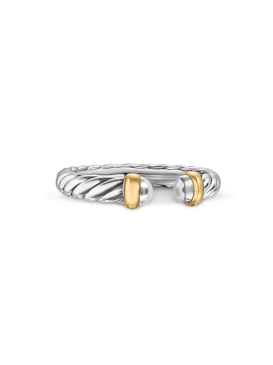 Women's Petite Cable Ring in Sterling Silver - Silver - Size 7