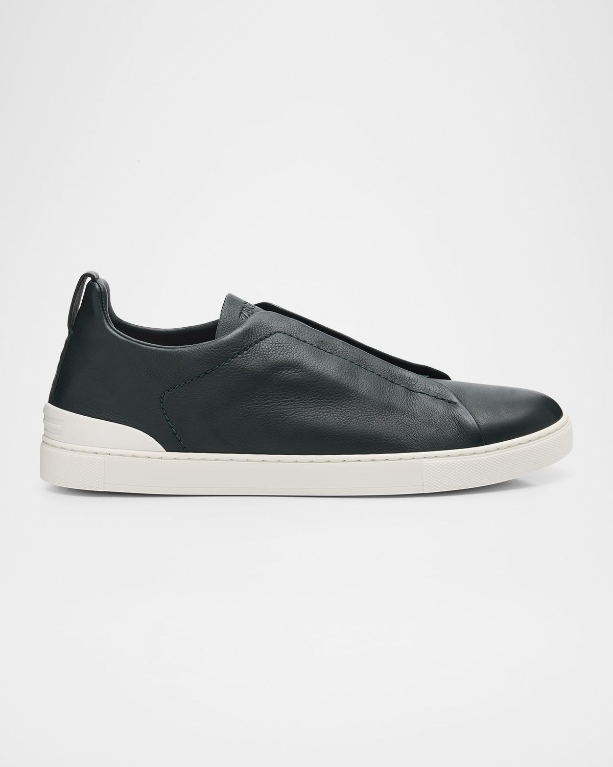 Men & apos;s Triple Stitch Secondskin Leather Slip-On Sneakers