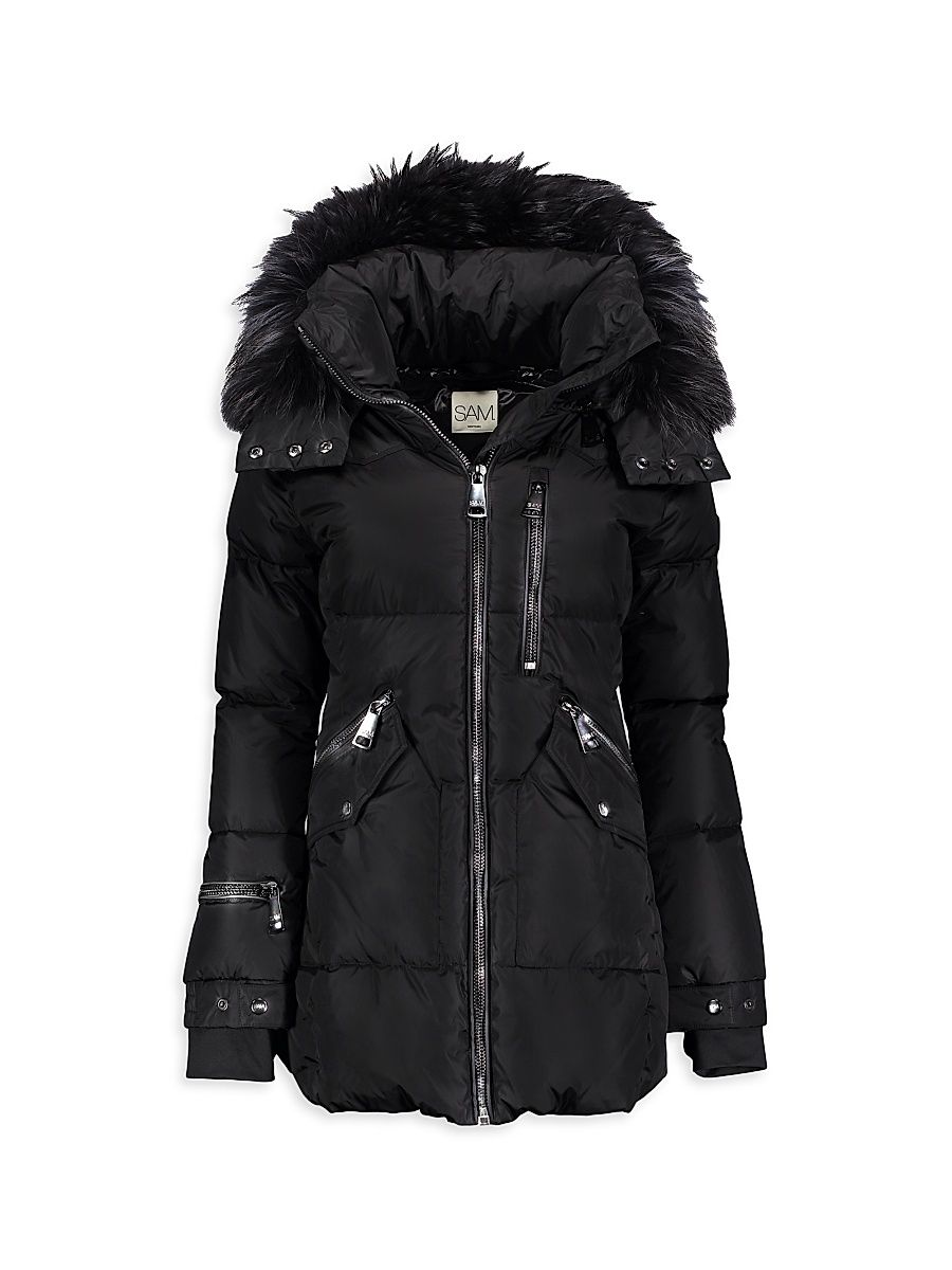 Little Girl's & Girl's Faux Fur Cruiser Jacket - Black - Size 2