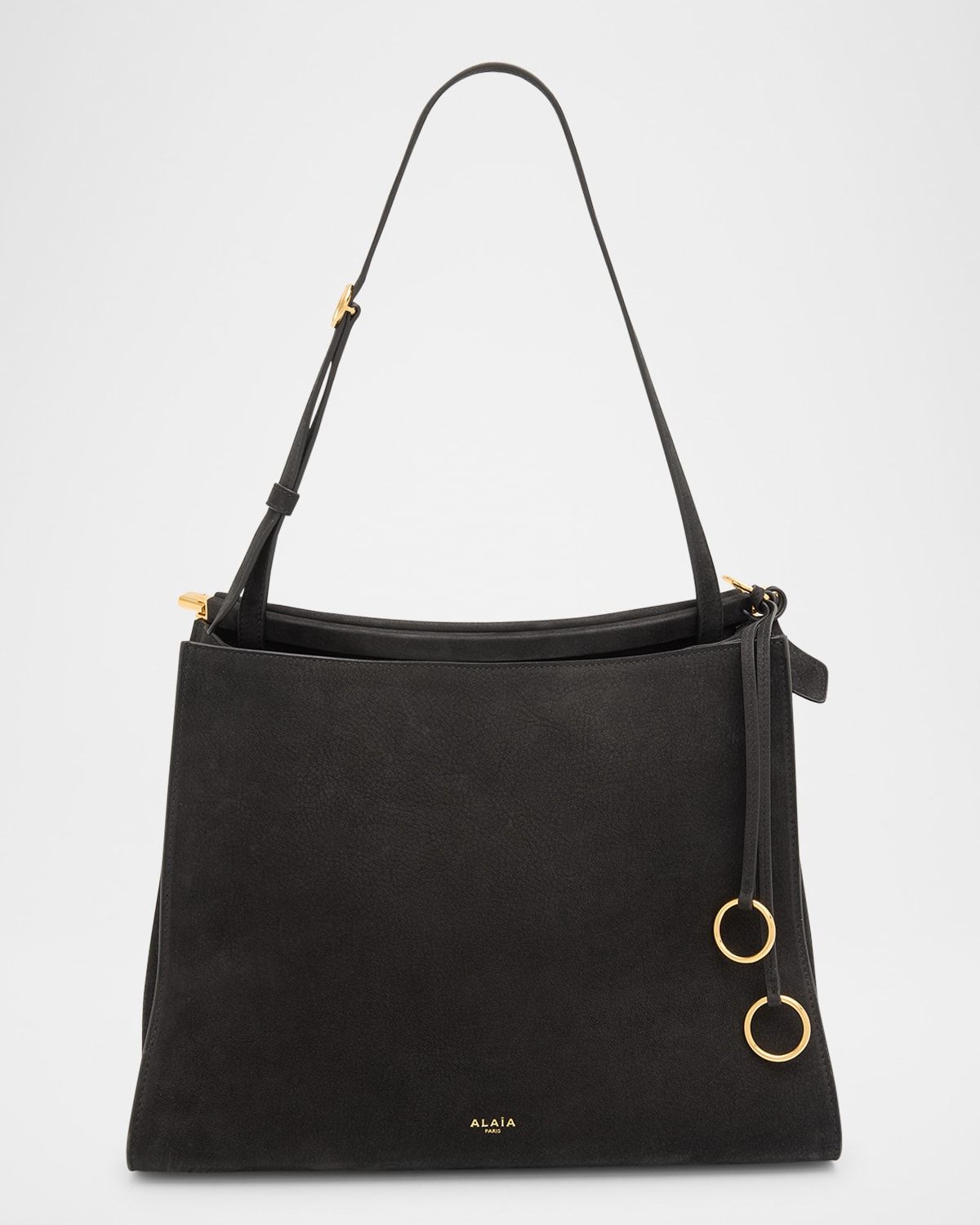 Le Click Medium Square Tote Bag in Nubuck Leather