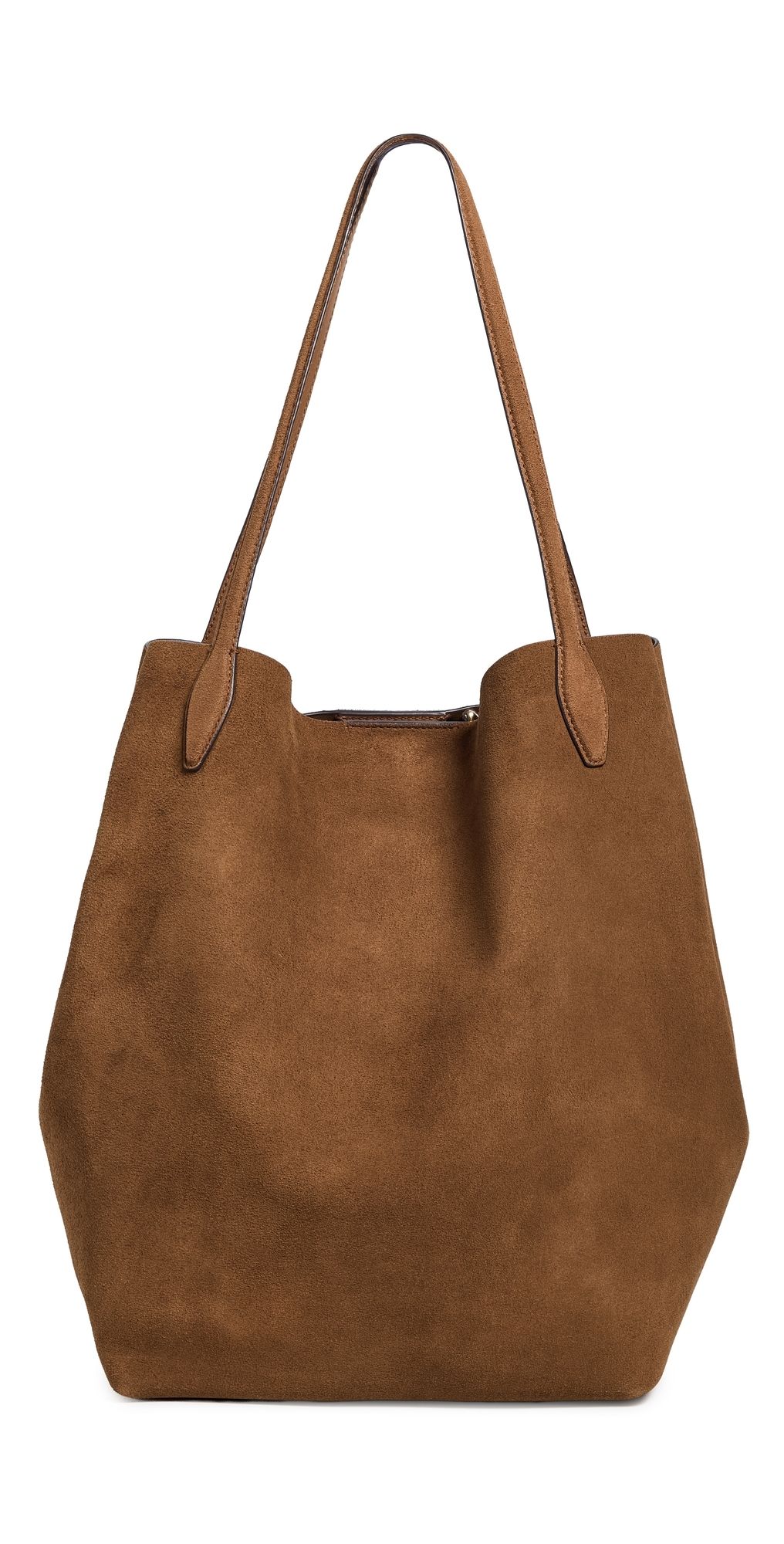 Madewell The Oversized Shopper Tote in Soft Grain Suede Dried Acorn One Size