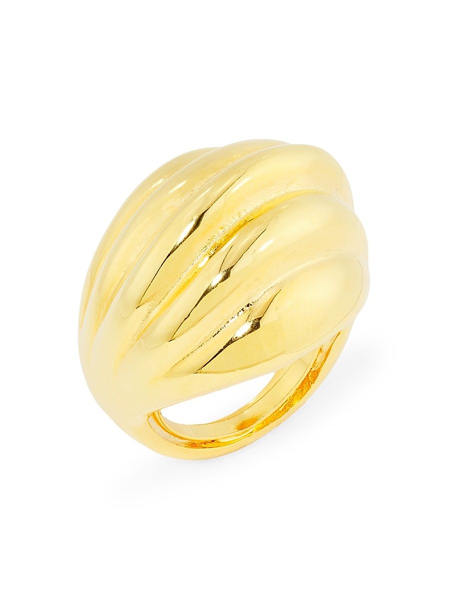 Women's 18K-Gold-Plated Twist Ring - Gold - Size 7