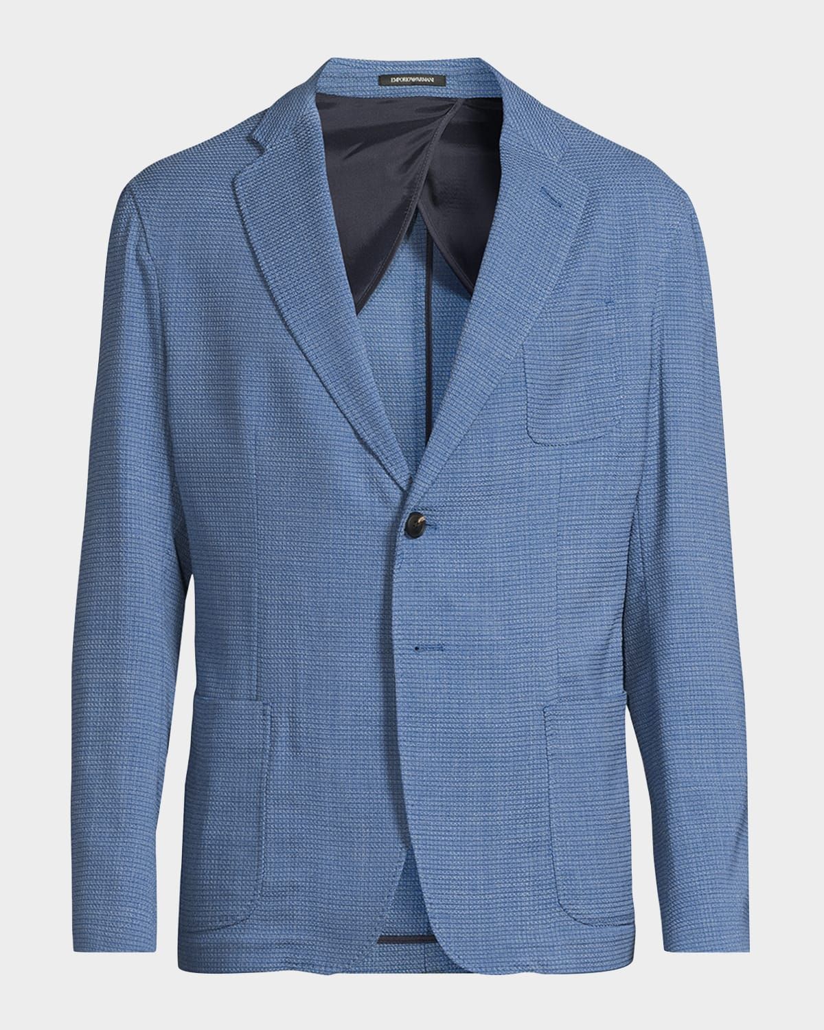 Men & apos;s Wool and Cotton Micro-Box Textured Sport Coat